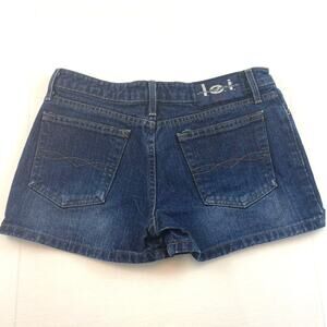 VTG Y2K LEI Low Rise Jean Shorts size 9 Micro Mini Booty 2" inseam